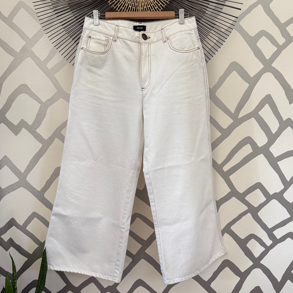 ME+EM ivory Wide Leg Jeans